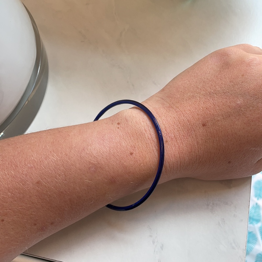 Blue metal bangle